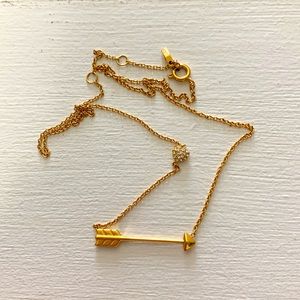 Fossil arrow necklace